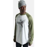 Men's Roadie Base Layer Tech T-Shirt - Stout White / Forest Moss