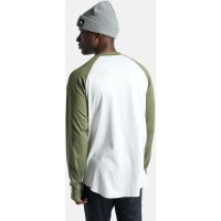 Men's Roadie Base Layer Tech T-Shirt - Stout White / Forest Moss