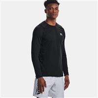 Men's ColdGear Armour Fitted Crew - Black / White