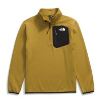 Men's Crest 1/4 Zip - Amber Green / TNF Black