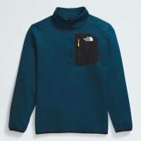 Men's Crest 1/4 Zip - Midnight Petrol / TNF Black