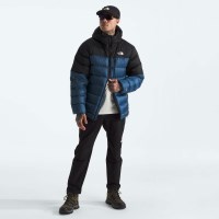 Men's Kalix Down Hoodie - Shady Blue / TNF Black