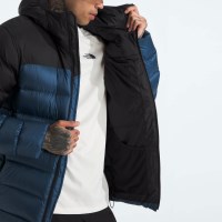 Men's Kalix Down Hoodie - Shady Blue / TNF Black