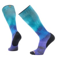 Ski Targeted Cushion Compression Print OTC Socks - Black