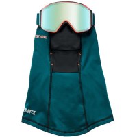 M4S Cylindrical Goggles + Bonus Lens + MFI Face Mask - Deep Emerald Frame w/ Perceive Variable Blue & Perc Cloudy Pink Lenses (23577102400)