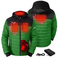 Men's Philadelphia Eagles 5V Puffer Battery Heated Jacket - Kelly Green / Black