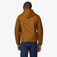 Men's Diamond Quilted Bomber Hoody - Shelter Brown (SHBN)