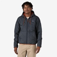 Men's Diamond Quilted Bomber Hoody - Smolder Blue (SMDB)