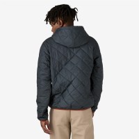 Men's Diamond Quilted Bomber Hoody - Smolder Blue (SMDB)