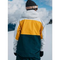 Men's [ak] Swash GORE-TEX Jacket - Gray Cloud / Golden Rod / Deep Emerald