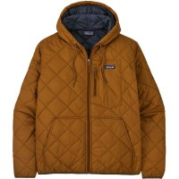 Men's Diamond Quilted Bomber Hoody - Shelter Brown (SHBN)